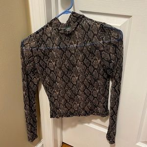 Snakeskin Long Sleeve Top